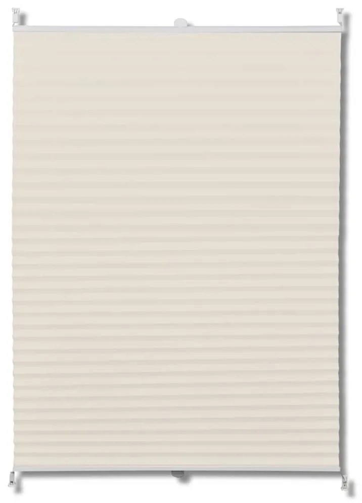 vidaXL Σύστημα Σκίασης Πλισέ Κρεμ 90 x 125 εκ.