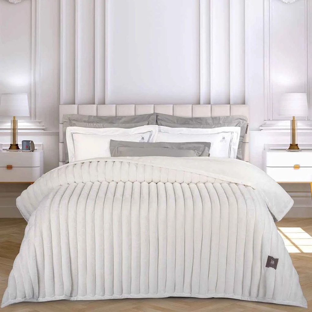 Κουβέρτα Βελουτέ Υπέρδιπλη (220x240) Greenwich Polo Club Essential 3477 White