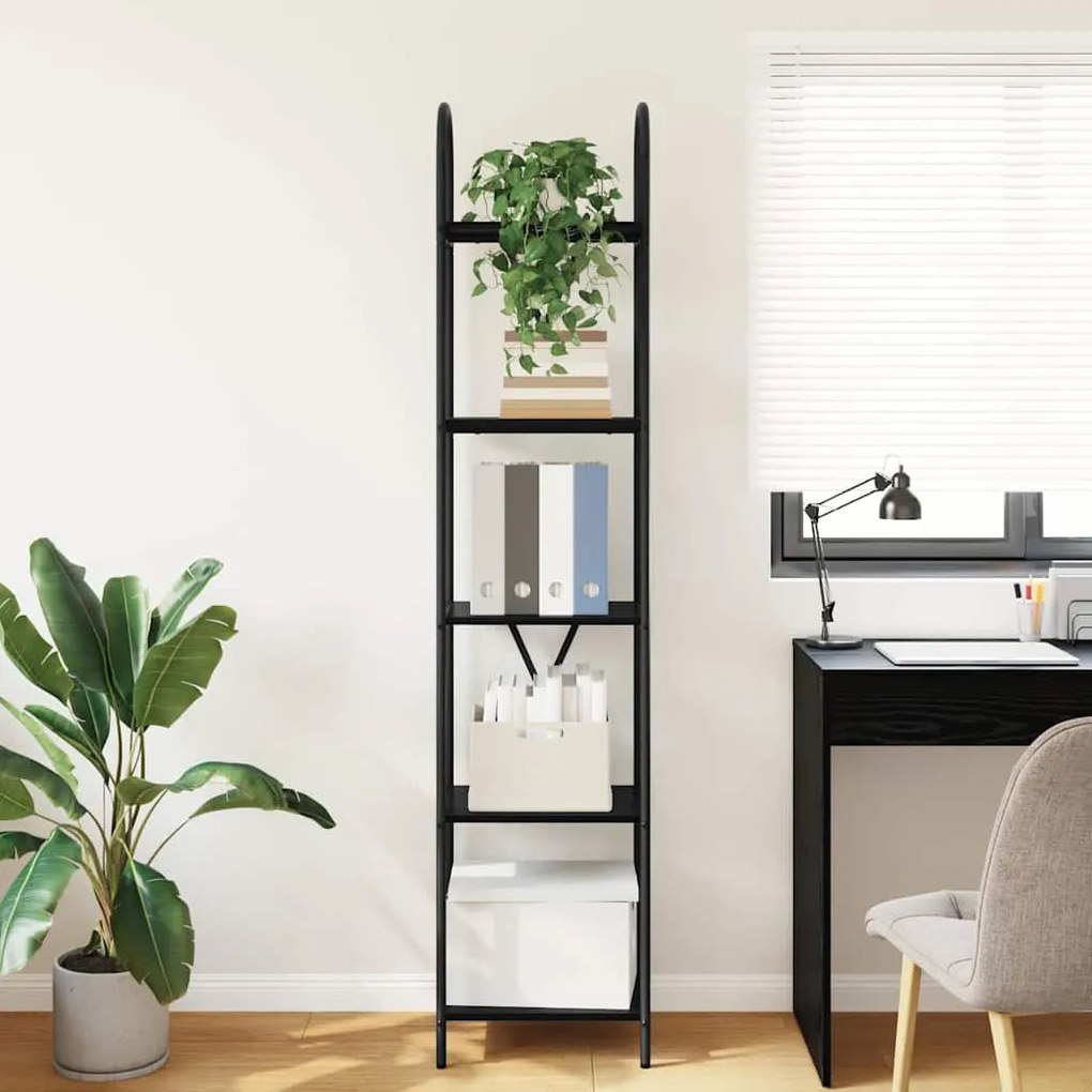 vidaXL Ράφι Βιβλίων Μαύρη δρυς 40 x 30 x 183 εκ Επεξεργασμένο ξύλο