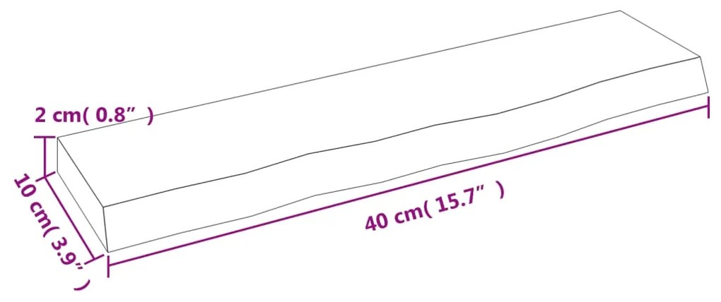 ΡΑΦΙ ΤΟΙΧΟΥ ΣΚΟΥΡΟ ΓΚΡΙ 40X10X2 ΕΚ. ΕΠΕΞΕΡΓ. ΜΑΣΙΦ ΞΥΛΟ ΔΡΥΟΣ 363740