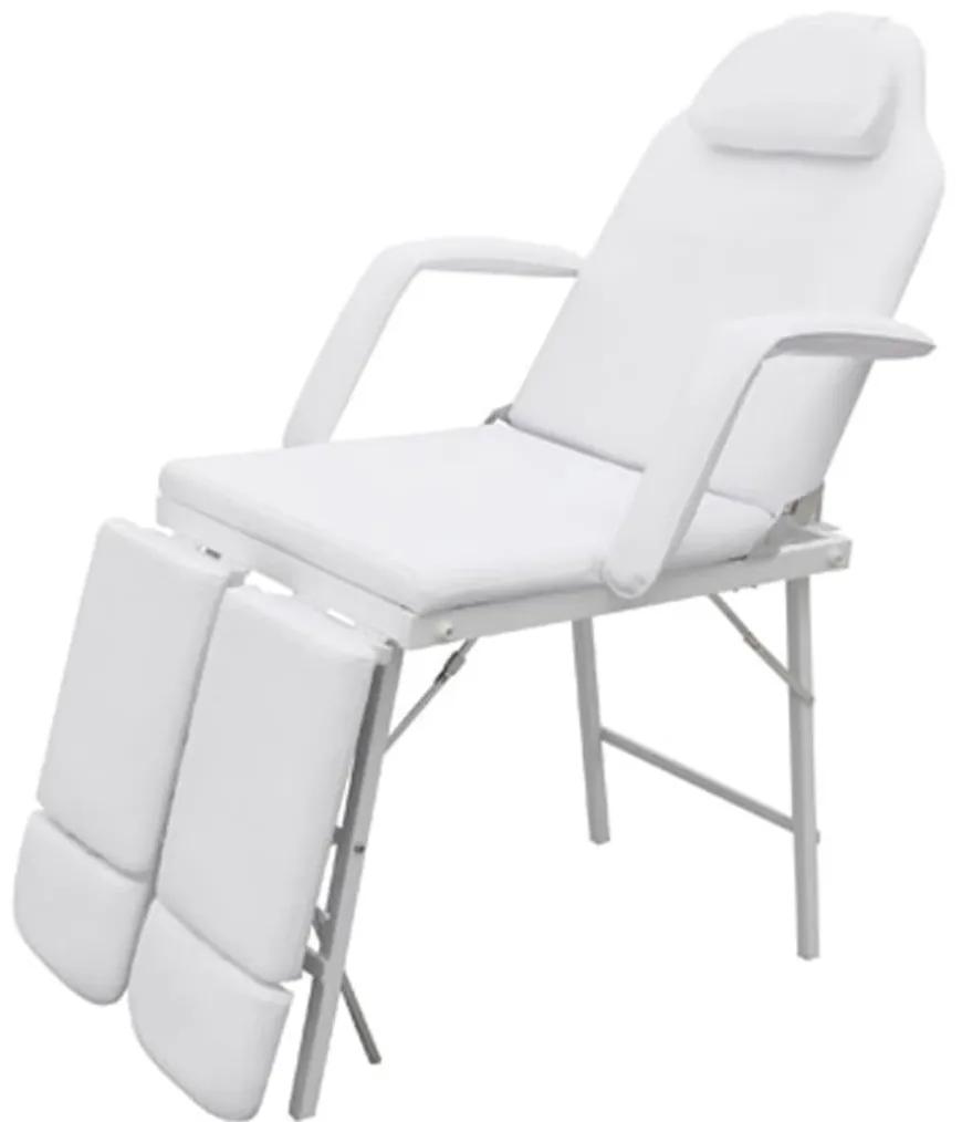vidaXL Καρέκλα Θεραπείας Ρυθμιζόμενη Πλάτη & Διπλό Υποπόδιο Λευκή