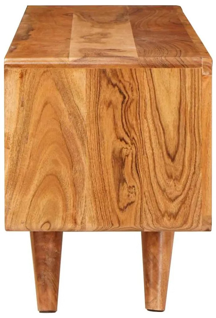 vidaXL Ντουλάπι TV με ράφι Καφέ 110 x 30 x 40 cm Στερεό Ξύλο Ακακίας