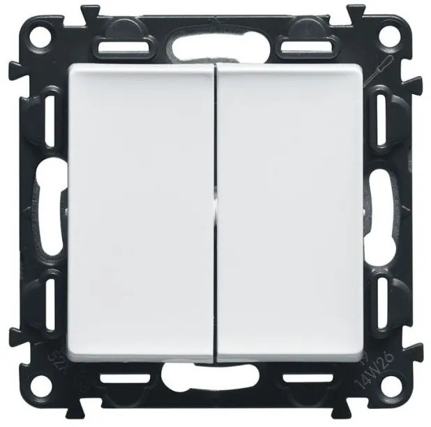 Διακόπτης Διπλός A/R Λευκό Valena Life 752108 Legrand-752108-Λευκό 752108