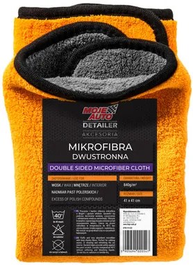 MOJE AUTO απορροφητική πετσέτα μικροϊνών 19-632 41x41cm, πορτοκαλί/μαύρη