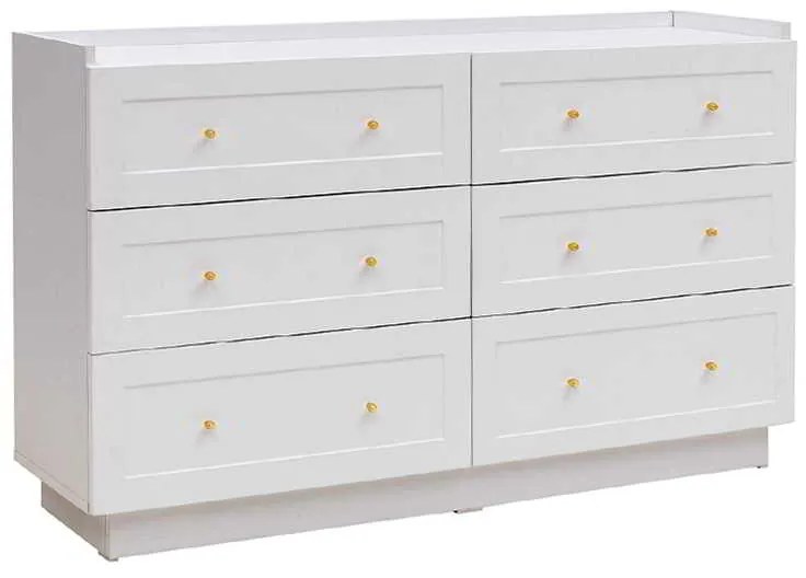 Συρταριέρα Henry Megapap χρώμα λευκό 140x40x75εκ.