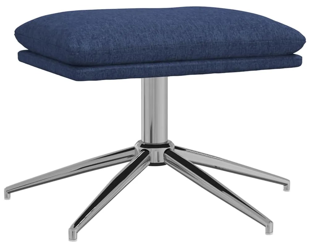 vidaXL Υποπόδιο Μπλε 60x60x35 εκ. Υφασμάτινο