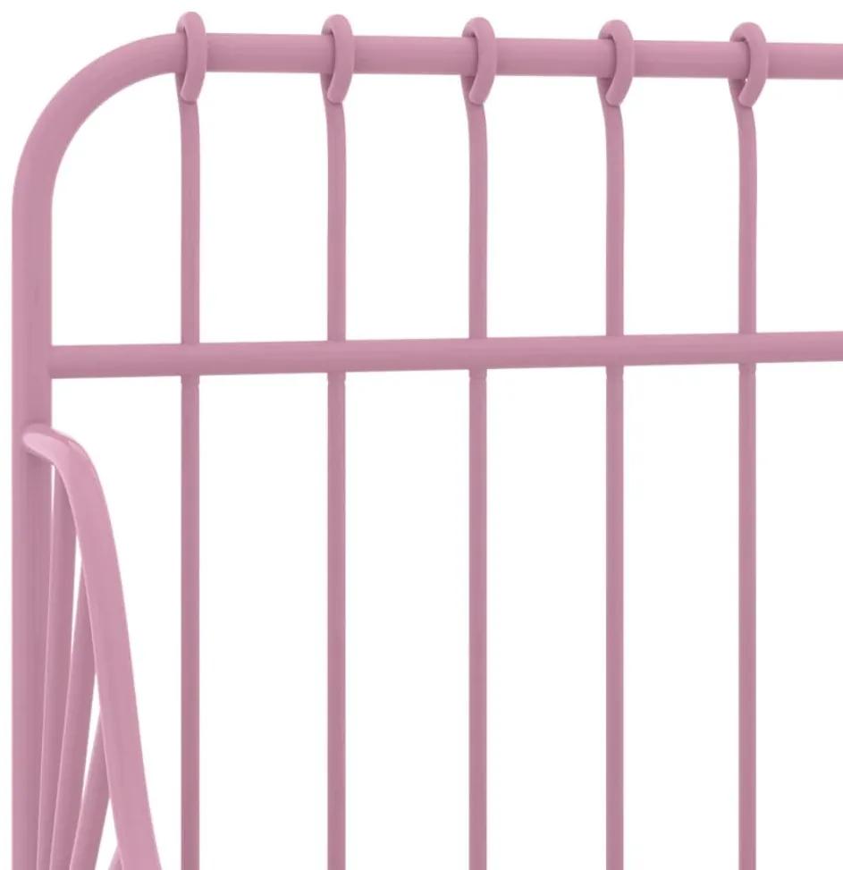 Πλαίσιο Κρεβατιού Επεκτεινόμενο Ροζ 80 x 130/200 εκ. Μεταλλικό - Ροζ