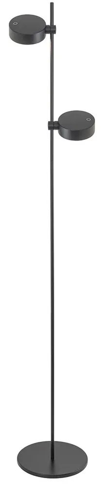 Φωτιστικό Δαπέδου Επαναφορτιζόμενο Super O LD1155N3 2L Φ25x160cm 2x3,5W Led 2700/3150/4000K 2x287/331/336Lm Black Mat Zafferano