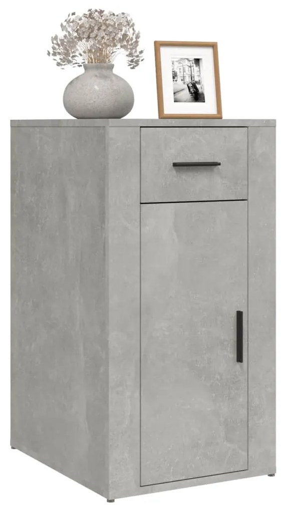 vidaXL Ντουλάπι Γραφείου Γκρι Σκυροδ. 40x49x75 εκ. Επεξεργασμένο Ξύλο