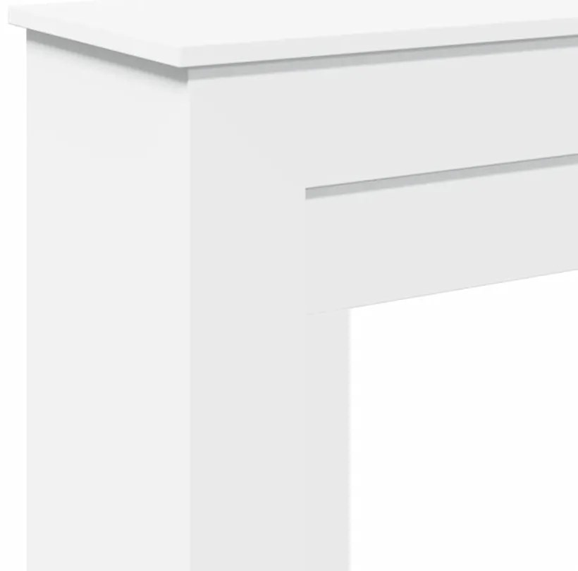 vidaXL Πλαίσιο Τζακιού Λευκό 90x30x90 εκ. από Επεξ. Ξύλο