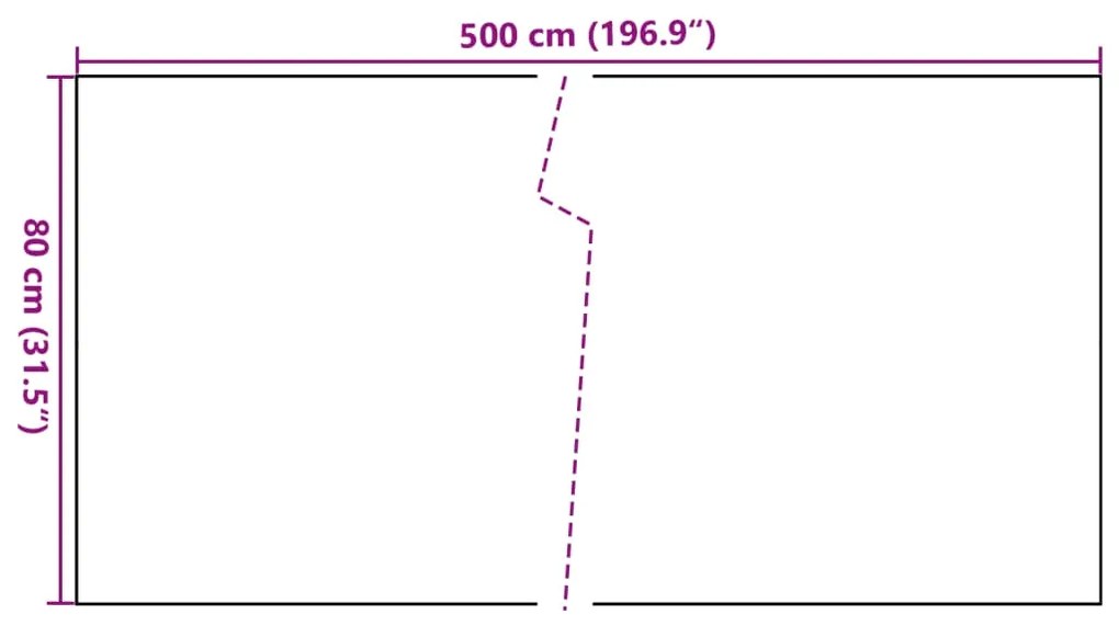 Διαχωριστικό Βεράντας Λευκό 500 x 80 εκ. από Συνθετικό Ρατάν - Λευκό