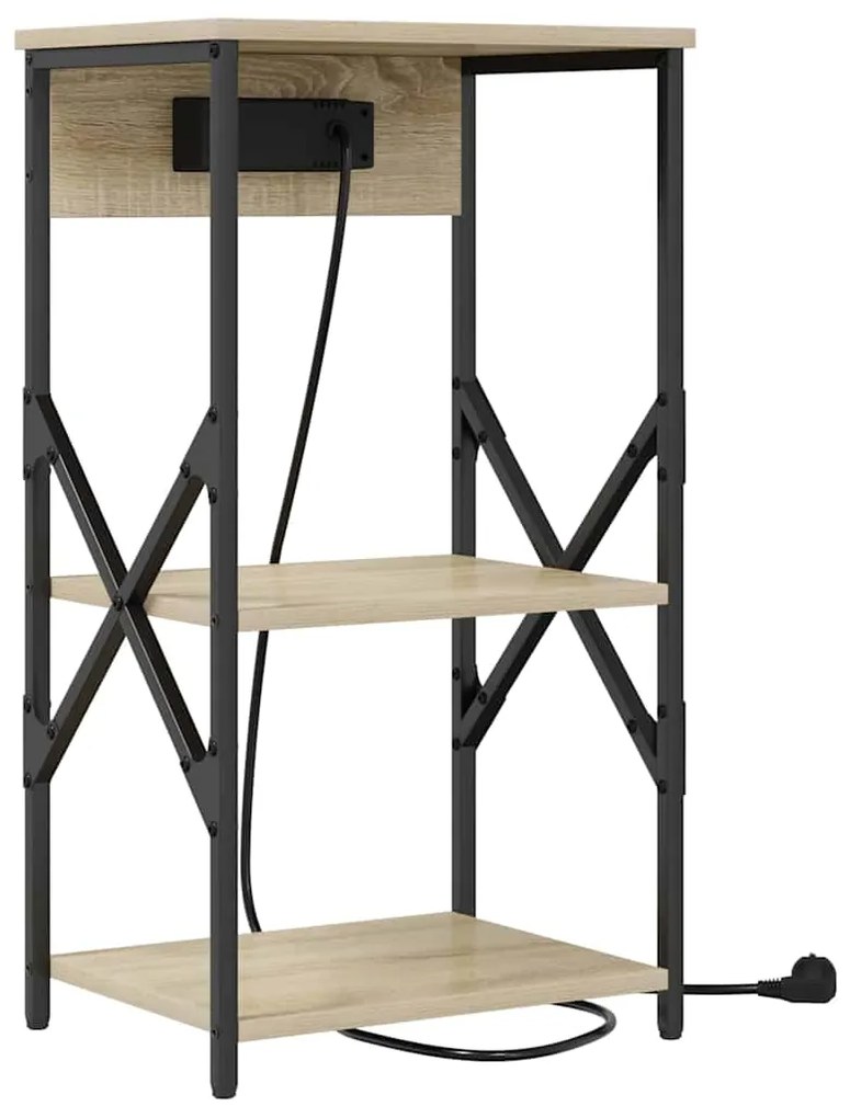 vidaXL Κομοδίνο Δρύς Sonoma 41 x 31 x 76 εκ. Επεξεργασμένο ξύλο