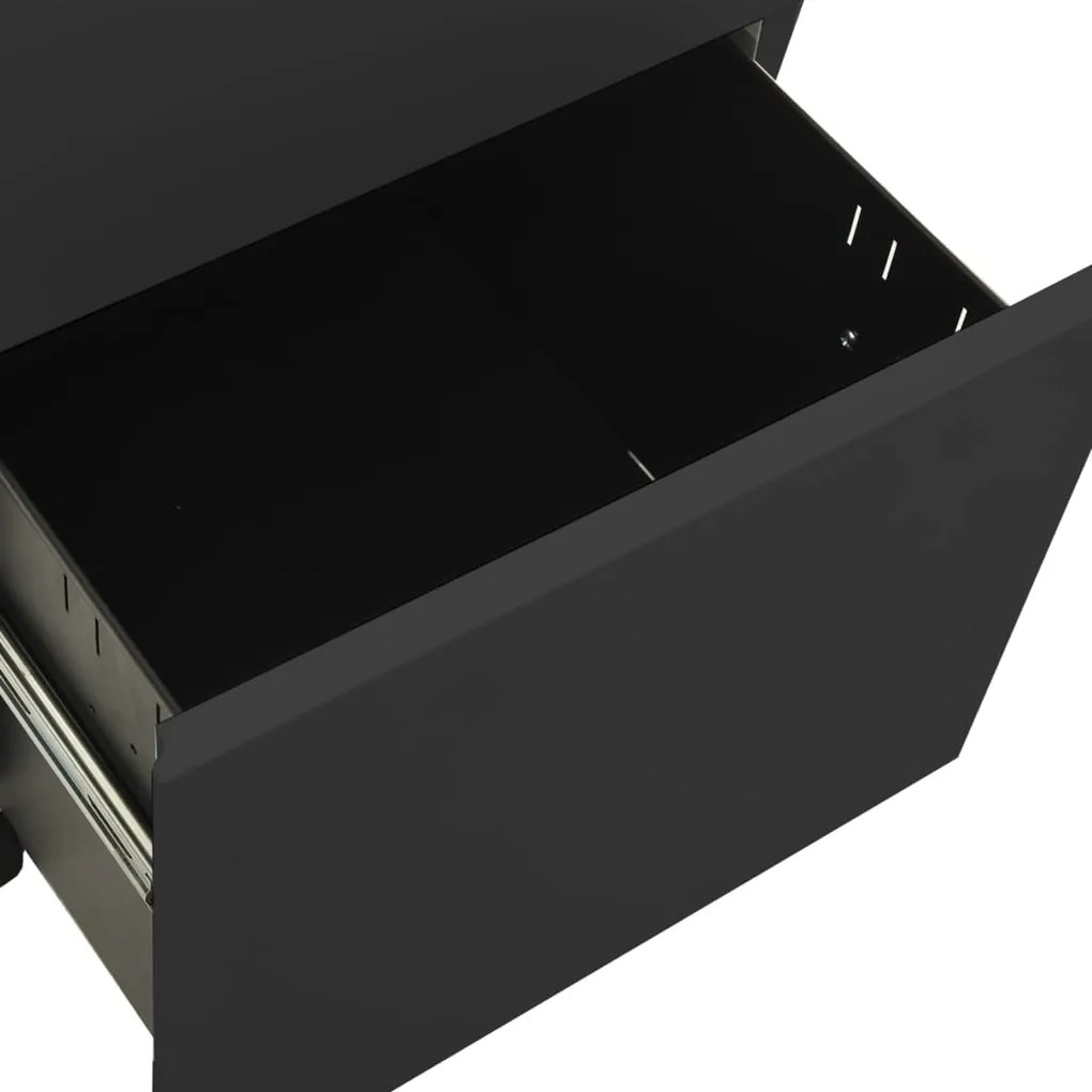 vidaXL Αρχειοθήκη Φορητή Ανθρακί 39 x 45 x 67 εκ. Ατσάλινη