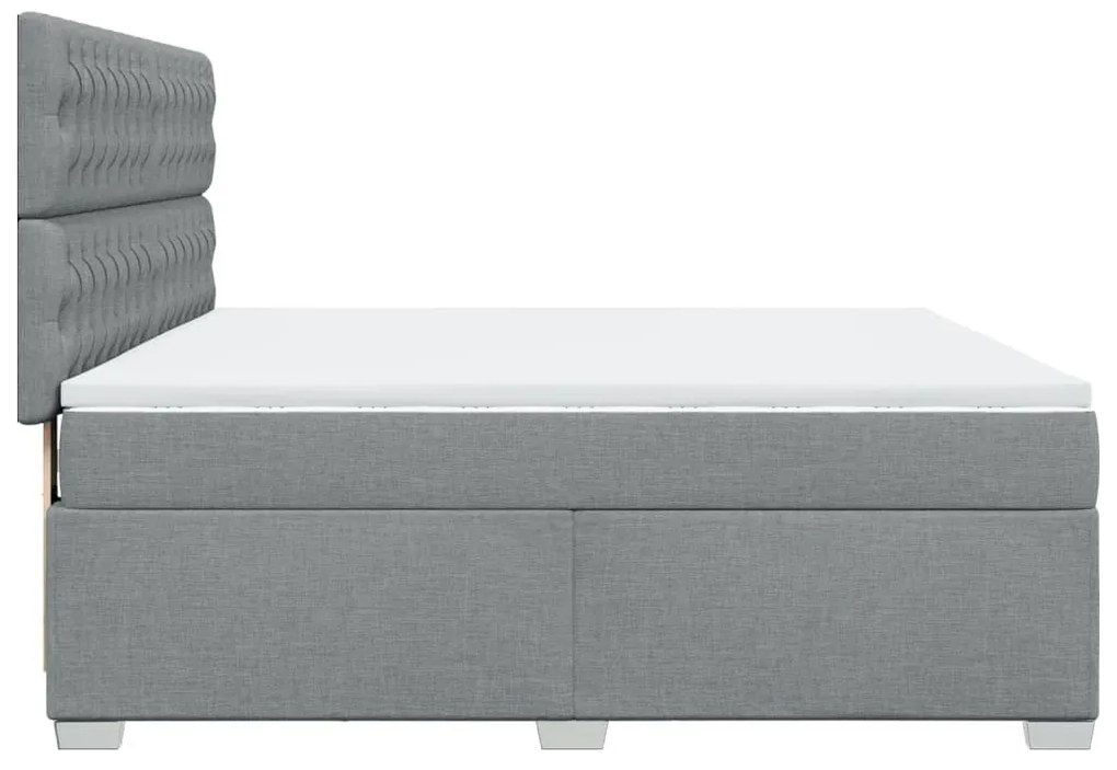 ΚΡΕΒΑΤΙ BOXSPRING ΜΕ ΣΤΡΩΜΑ ΑΝΟΙΧΤΟ ΓΚΡΙ 180X200 ΕΚ. ΥΦΑΣΜΑΤΙΝΟ 3292874