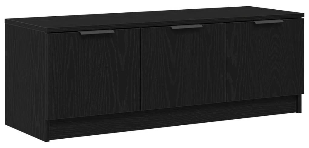 vidaXL Ντουλάπα τηλεόρασης Μαύρη Δρύς 102x35x36,5 εκ Επεξεργασμένο ξύλο