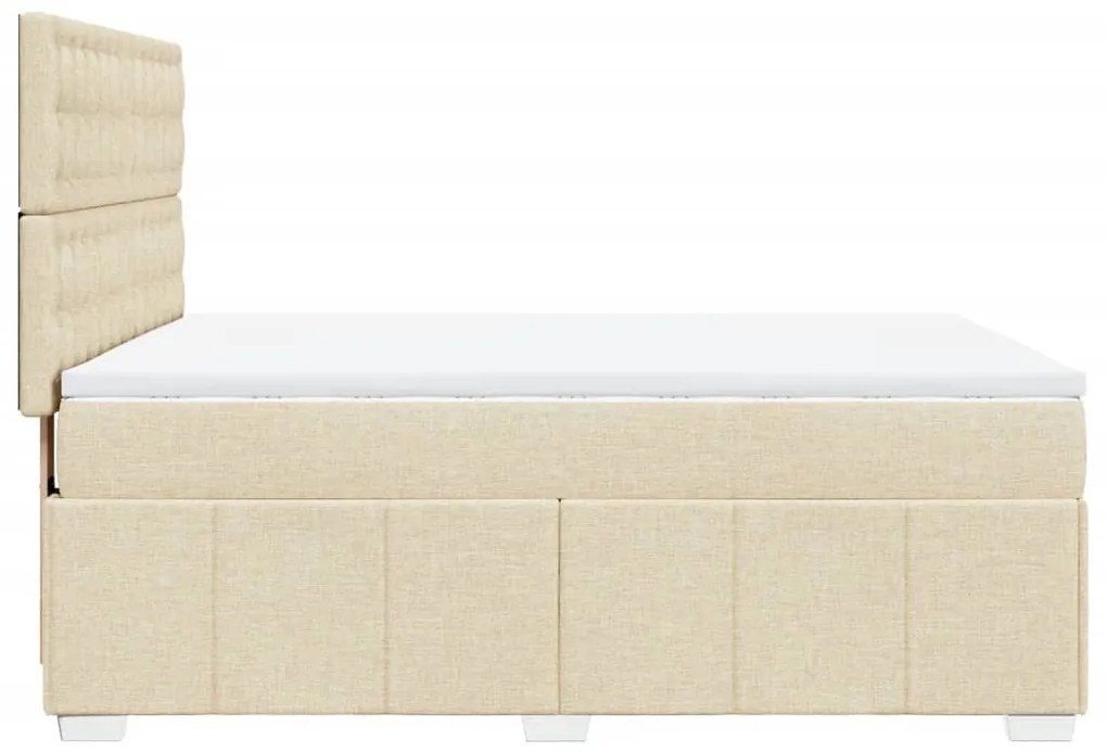 ΚΡΕΒΑΤΙ BOXSPRING ΜΕ ΣΤΡΩΜΑ ΚΡΕΜ 140X200 ΕΚ. ΥΦΑΣΜΑΤΙΝΟ 3294010