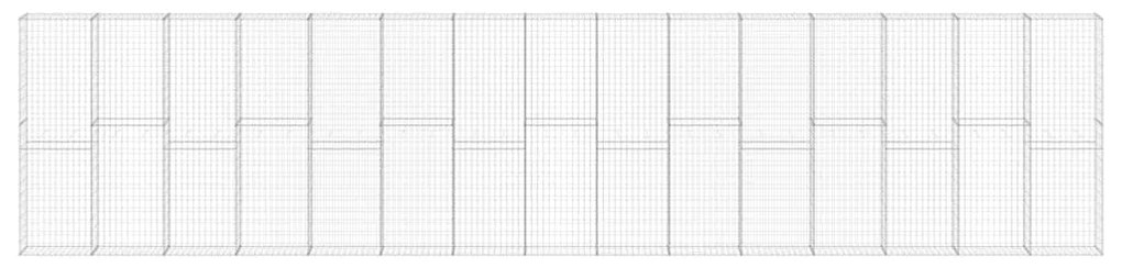 vidaXL Συρματοκιβώτιο Τοίχος 900x30x200 εκ. Γαλβαν.Χάλυβας + Καλύμματα