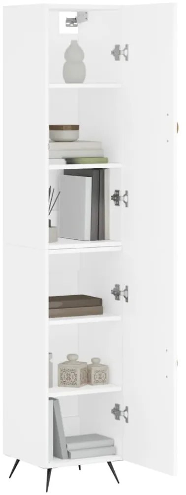 vidaXL Ντουλάπι Λευκό 34,5 x 34 x 180 εκ. από Επεξεργασμένο Ξύλο