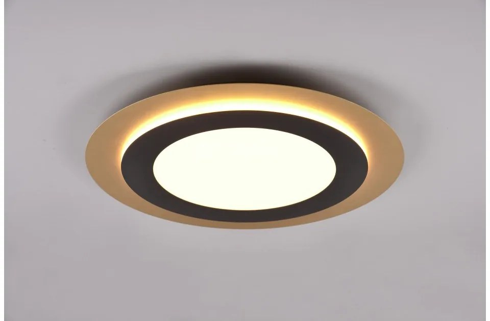 Πλαφονιέρα Φωτιστικό Οροφής LED 42W 3CCT Dimmable Εφέ Morgan Trio Lighting-641519280-Μαύρο-Χρυσό 641519280