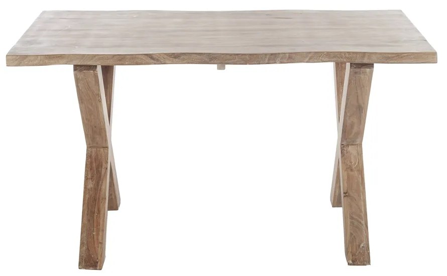 Artekko Pantheon Τραπεζαρία με Χ Πόδια Ξύλινη Λευκή Πατίνα (140x80x76)cm