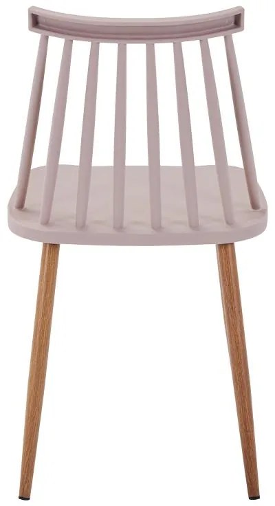 Καρέκλα Aurora I pp σε μόκα απόχρωση-πόδι μεταλλικό φυσικό 43x48x79εκ 43x48x79 εκ.