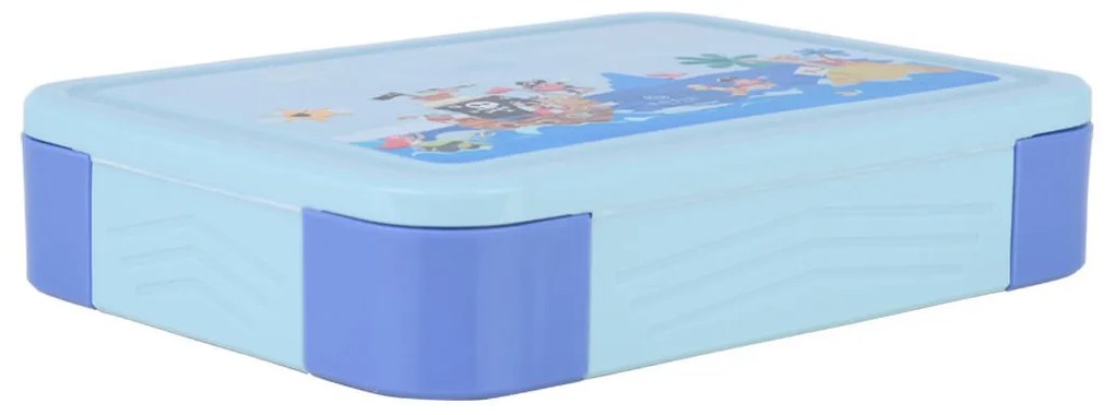 Φαγητοδοχείο Παιδικό 5 Θέσεων Πλαστικό Με Πιρούνι &amp; Κουτάλι 1330ml-22,8x16,8x4,5εκ. Treasure Quest Save The Aegean Estia 01-33408