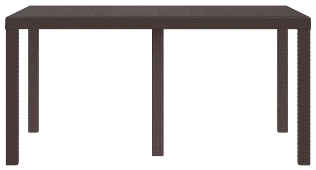 vidaXL Τραπέζι Κήπου Καφέ 150 x 100 x 73 εκ. συνθετικό ρατάν