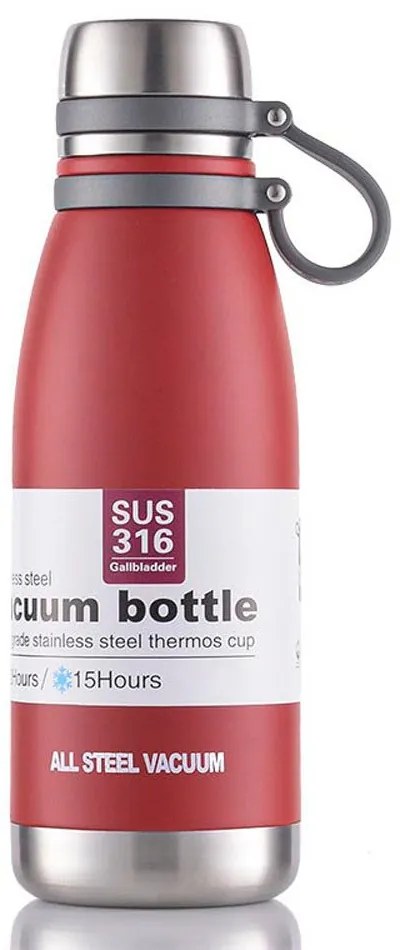 Μπουκάλι Θερμός με Ιμάντα Μεταφοράς 600ml JB-6063 Κόκκινο
