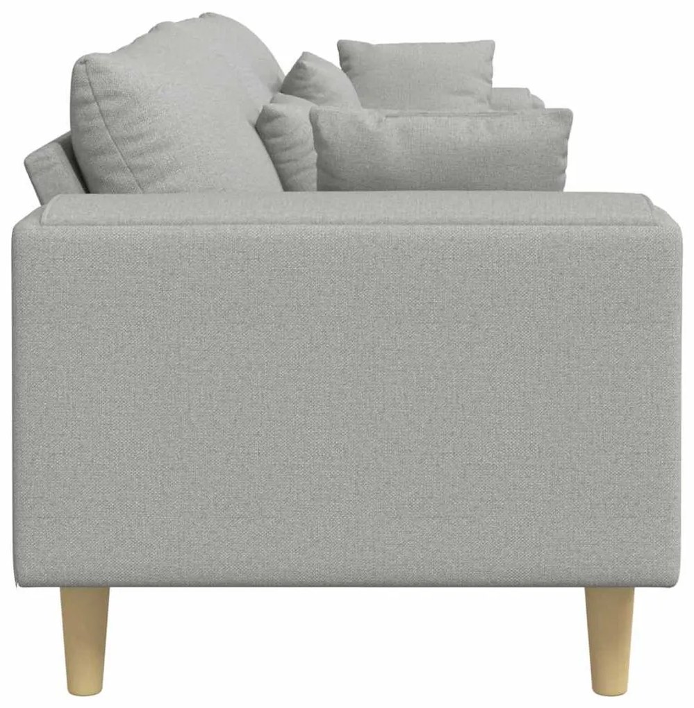 vidaXL Καναπές με μαξιλάρι Σκίουρος Γκρί 250 x 77 x 76 εκ. ύφασμα