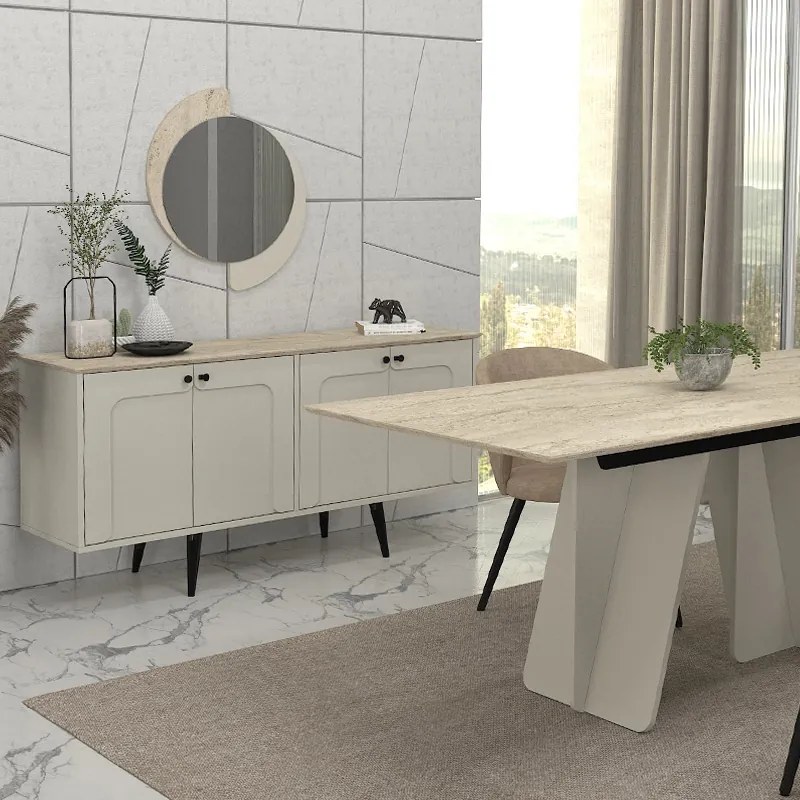 ΜΠΟΥΦΕΣ SEVILLA MEGAPAP ΧΡΩΜΑ SANDSTONE - TRAVERTINE 150X44,6X72,2ΕΚ.