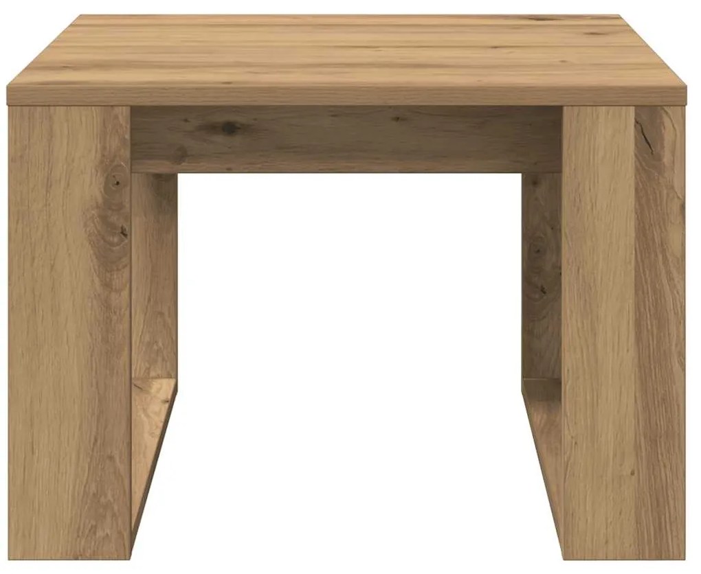 vidaXL Βοηθητικό Τραπέζι Artisan Δρυς 50 x 50 x 35 εκ. Επεξ. Ξύλο