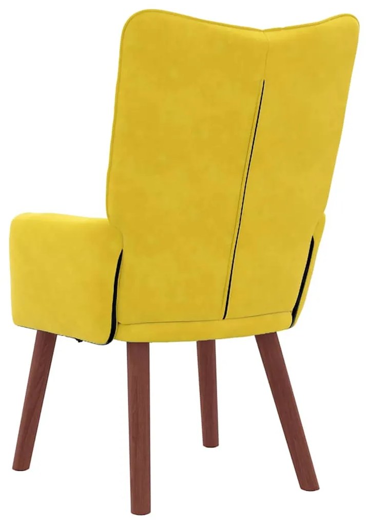 vidaXL Χαλαρωτική Πολυθρόνα Κίτρινο 63 x 67 x 94 εκ. Βελούδο