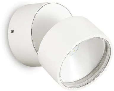 Απλίκα-Σποτ Φωτιστικό Τοίχου LED 7W Λευκό 3000K Φ9cm Omega 285474 Ideal Lux 285474