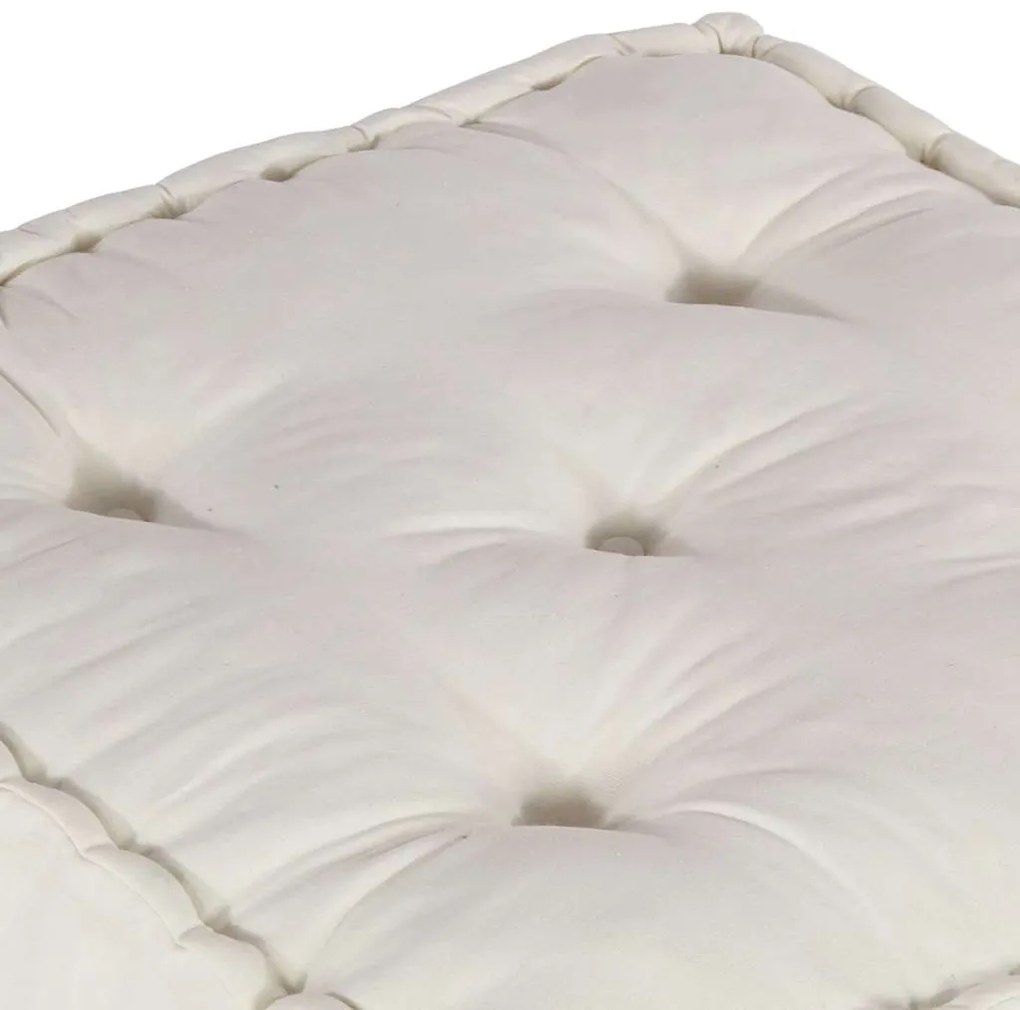Modular Pouffe Cream 70x70x36 ύφασμα - Κρεμ