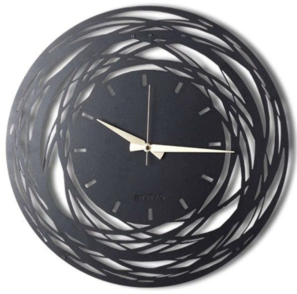 Ρολόι Τοίχου Watch 805BSG1112 70x70cm Black Wallity Metal