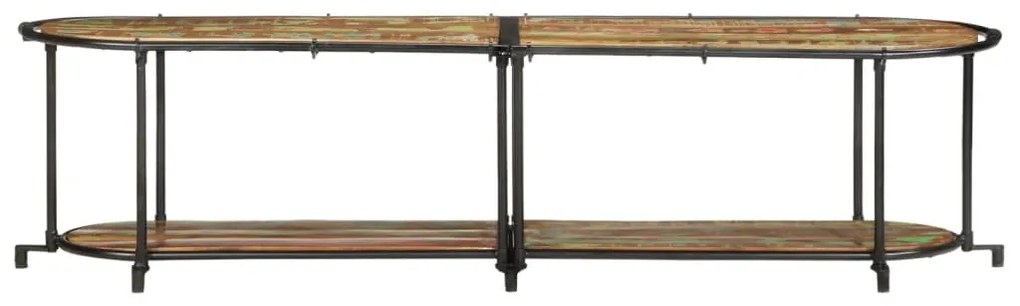 ντουλάπι τηλεόρασης 160x42x40 cm από μασίφ ξύλο αναγεννημένο - Καφέ