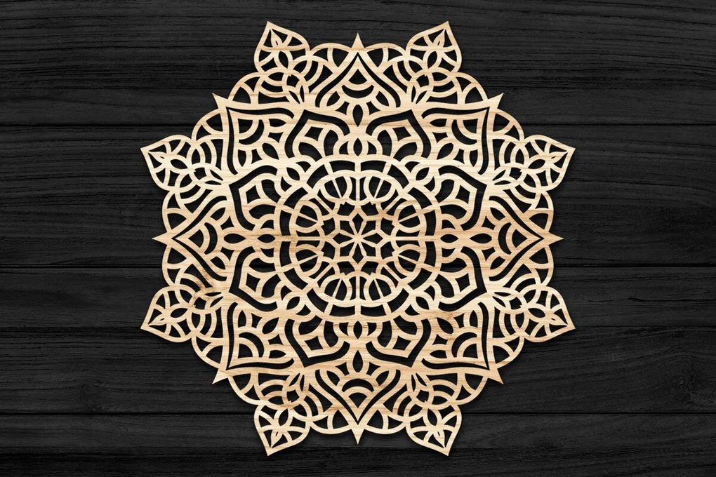 Intra απο ξύλο plywood 3mm-4mm πάχος 3D Mandala για Cricut Δίασταση 30x30 cm INTRAFABR-73485566