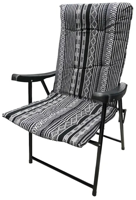 Πτυσσόμενη καρέκλα camping - 1297-50 - 100014 - Black/White
