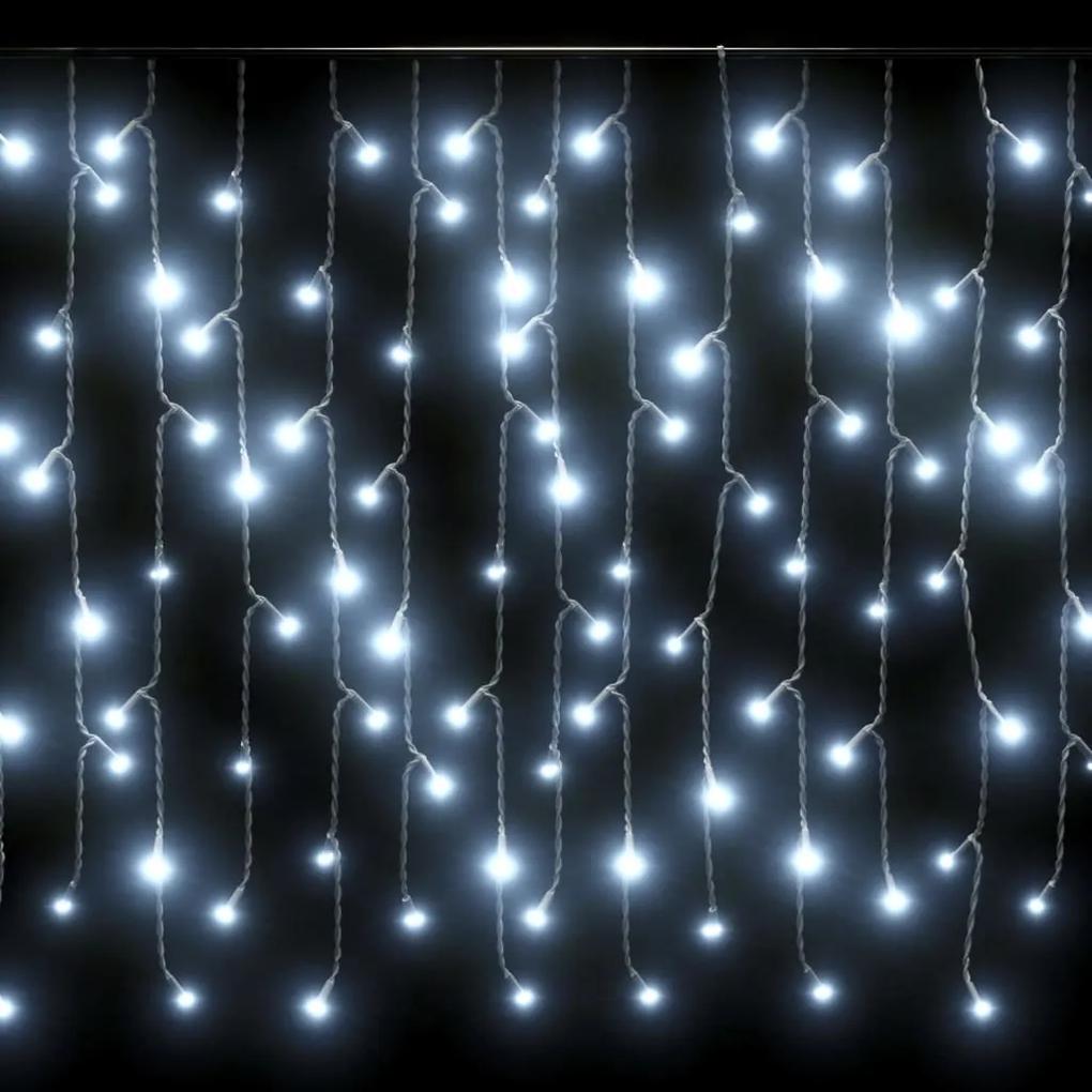 vidaXL Κουρτίνα LED Φωτάκια Σταλακτίτες 10μ 400LED Ψυχρό Λευκό 8 Λειτ.