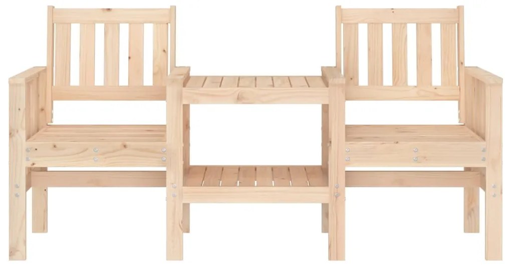 vidaXL Πάγκος Κήπου με Τραπέζι Διθέσιος Μασίφ Πεύκο