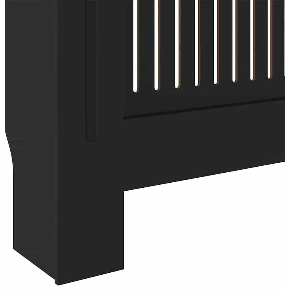 vidaXL Καπάκι Καλοριφέρ 2 pcs Μαύρο 205 x 20,5 x 81,5 εκ.