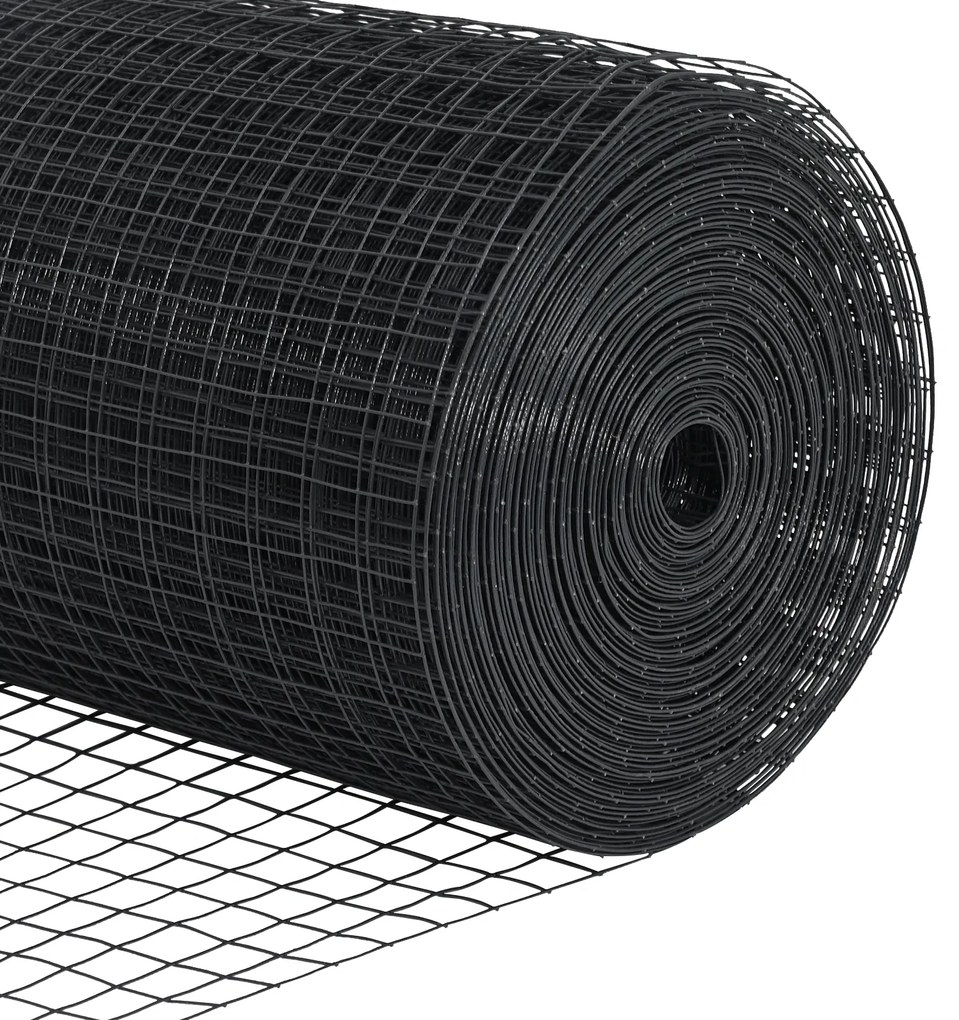 vidaXL Γκρί Συγκολλητός Φράχτης 0.8x50 μ Χάλυβας