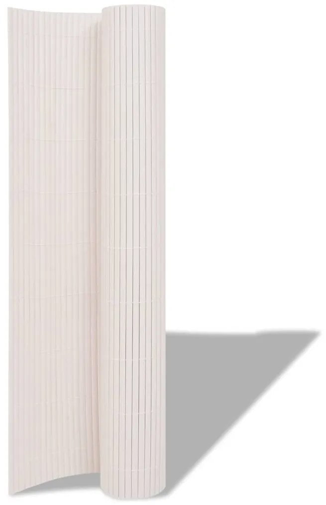 vidaXL Περίφραξη Κήπου Διπλής Όψης Λευκή 90 x 500 εκ.