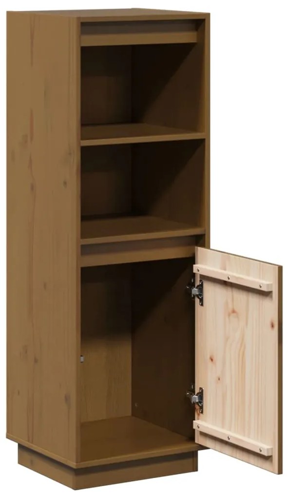 vidaXL Ντουλάπι Καφέ Μελί 37 x 34 x 110 εκ. από Μασίφ Ξύλο Πεύκου