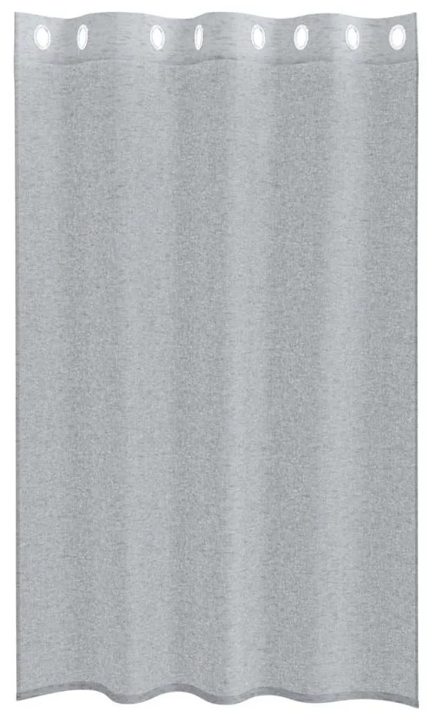 vidaXL Κουρτίνες με κουρτίνες 2 pcs Σκούρο γκρι 140x175cm Πολυεστέρας