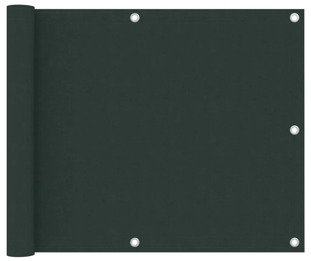 vidaXL Διαχωριστικό Βεράντας Σκούρο Πράσινο 75x400 εκ. Ύφασμα Oxford
