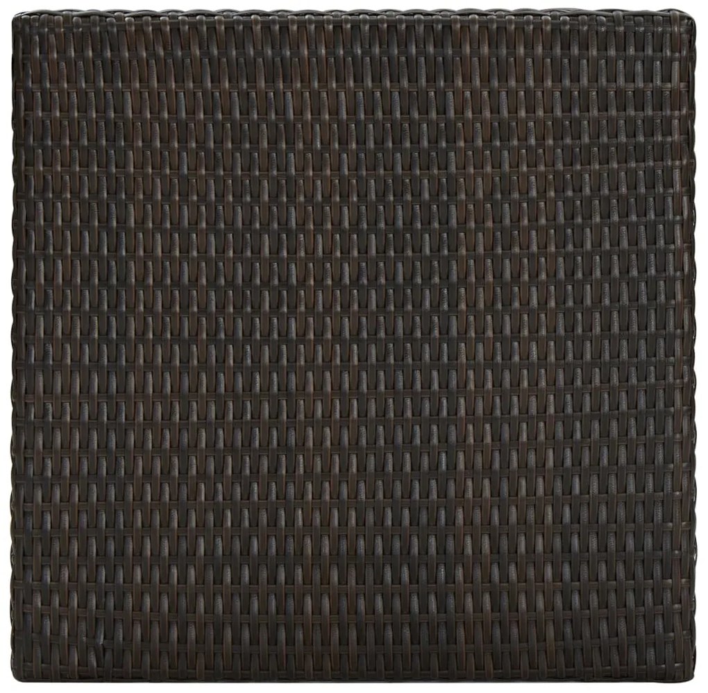 vidaXL Τραπέζι Μπαρ Κήπου Καφέ 60,5x60,5x110,5 εκ. από Συνθετικό Ρατάν