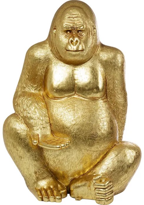 Διακοσμητικό Δαπέδου Γορίλας Χρυσός XL 180εκ. 130x100x180 εκ. - Χρυσό