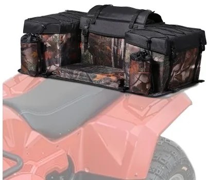 VEVOR 68L ATV Rear Storage Bag 600D Oxford Cloth Rear Cargo Bag &amp; Sponge Cushion
