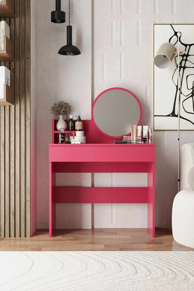 Make-Up Table Harmony Mini Round - Raspberry Raspberry